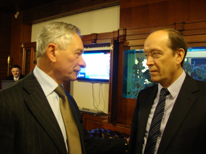 С. Бука и А. Вешняков на встрече в DEC. Рига, 03.03.2011.